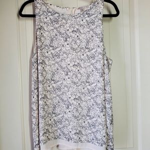 Womens sleeveless blouse ivory XL